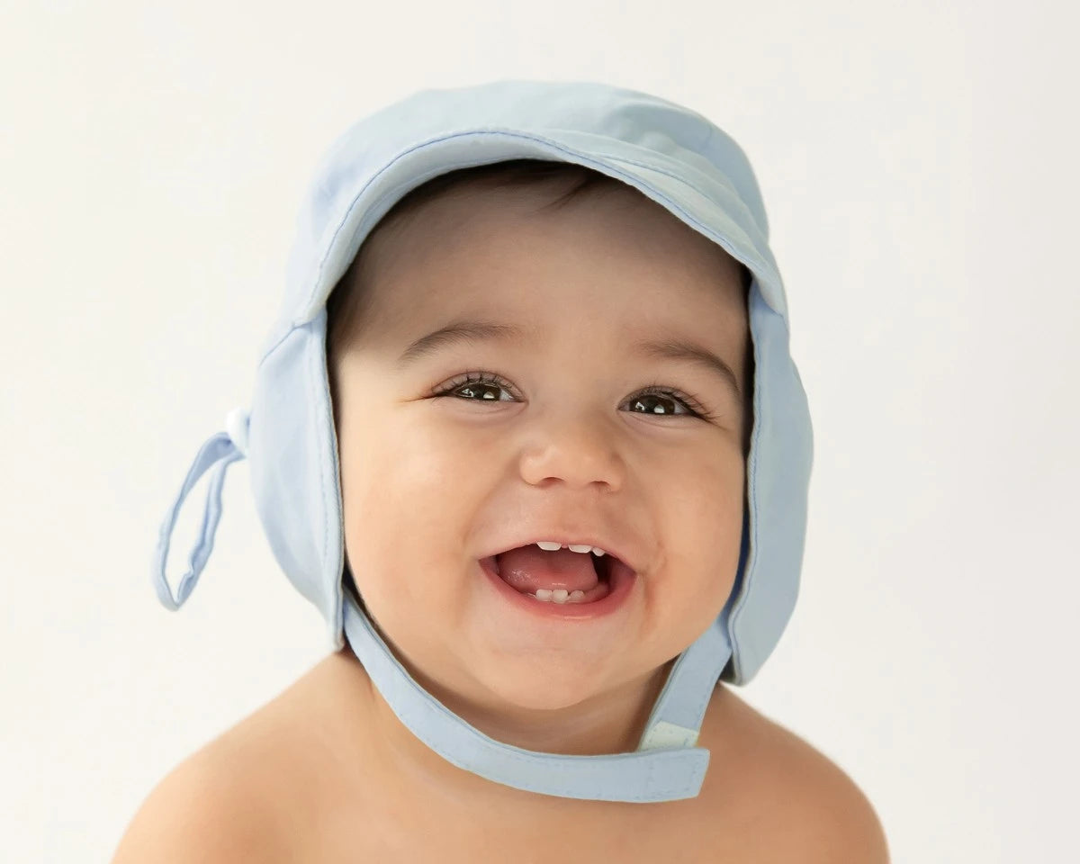 Kiokids Berretto da bambino con protezione solare upf50+ blu
