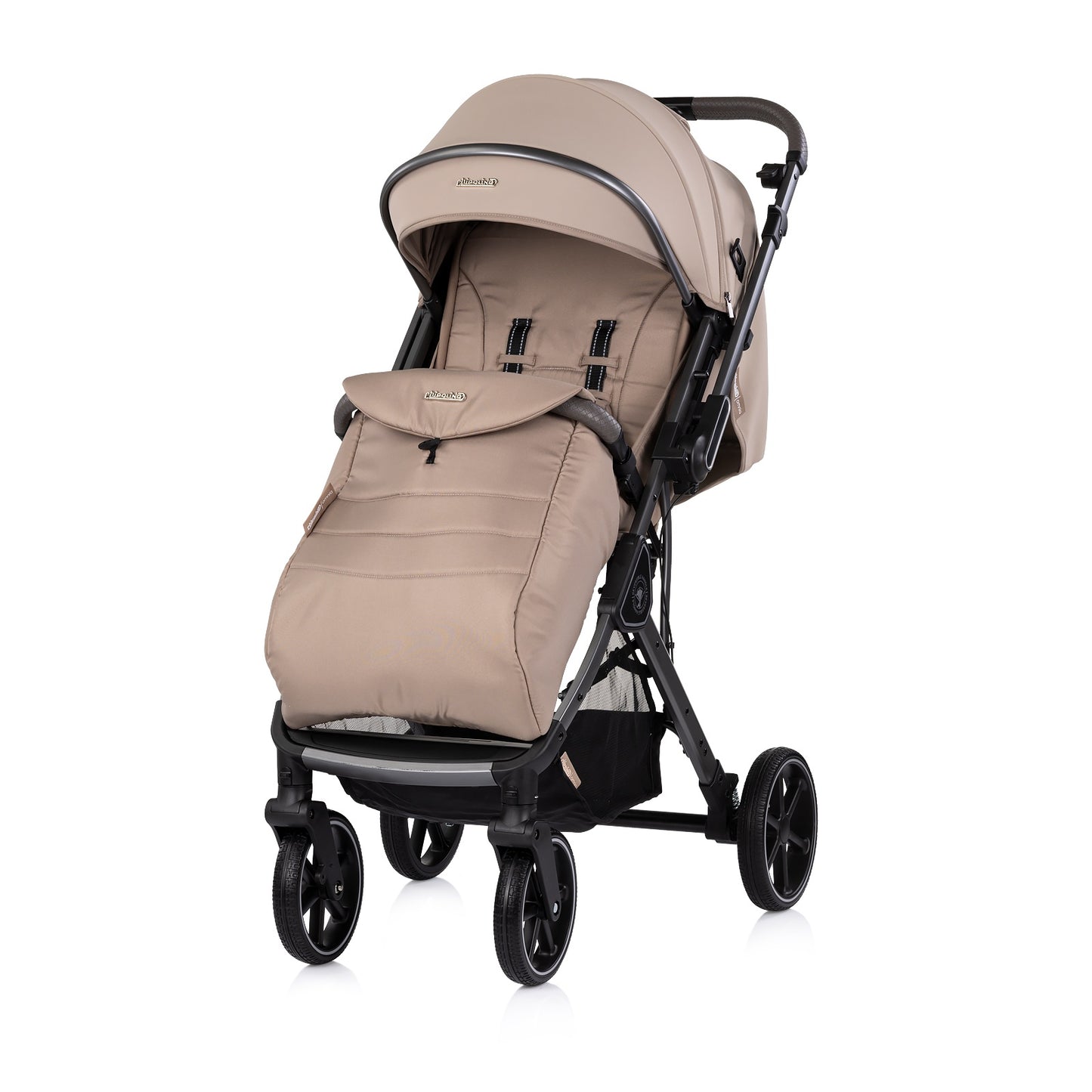 Passeggino Leggero Chipolino Omnia con Maniglione Reversibile Fronte Mamma e Fronte Strada con Coprigambe, Beige