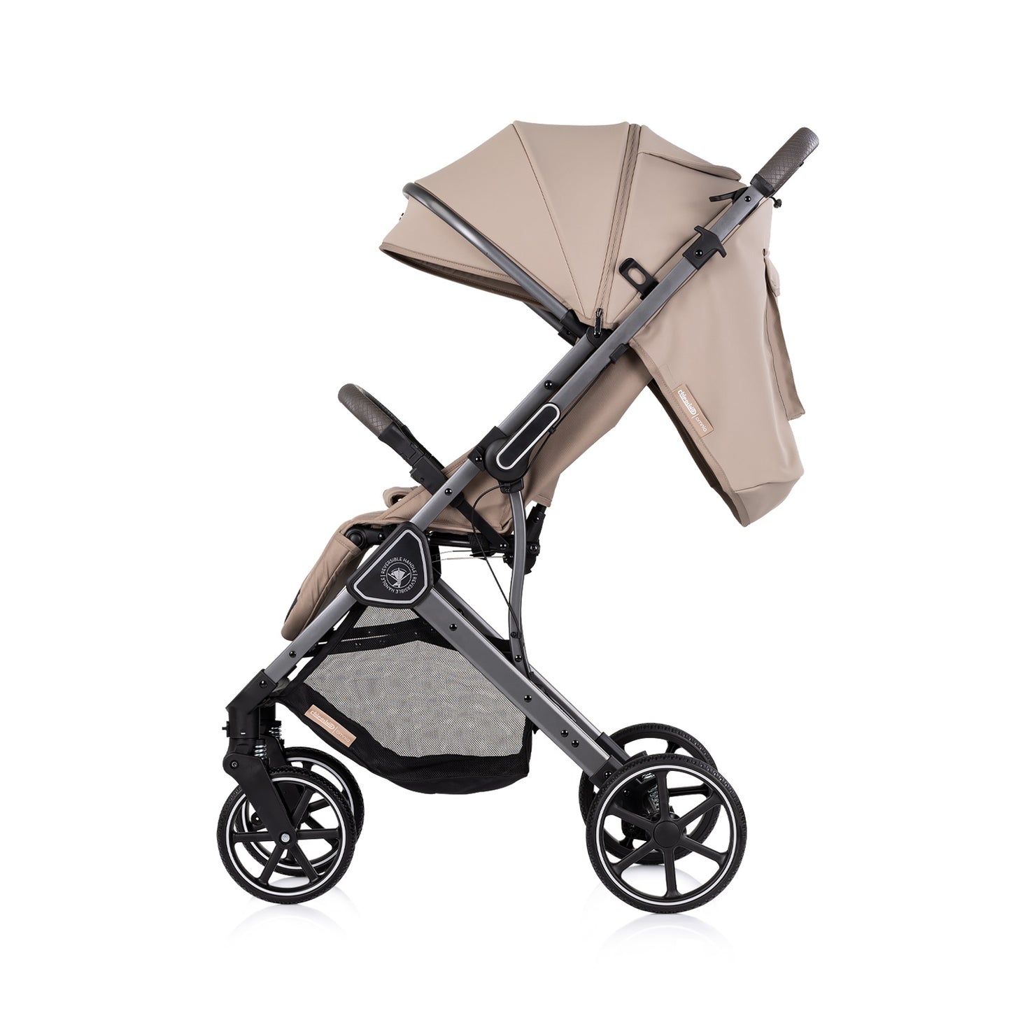 Passeggino Leggero Chipolino Omnia con Maniglione Reversibile Fronte Mamma e Fronte Strada con Coprigambe, Beige