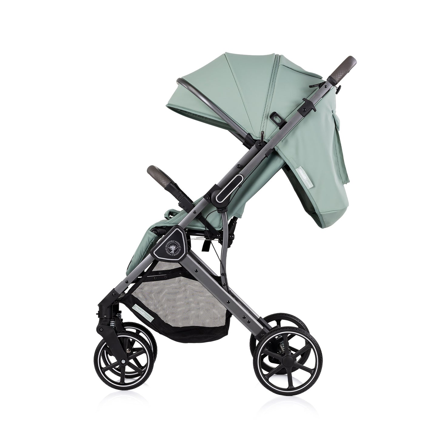 Passeggino Leggero Chipolino Omnia con Maniglione Reversibile Fronte Mamma e Fronte Strada con Coprigambe, Verde Salvia