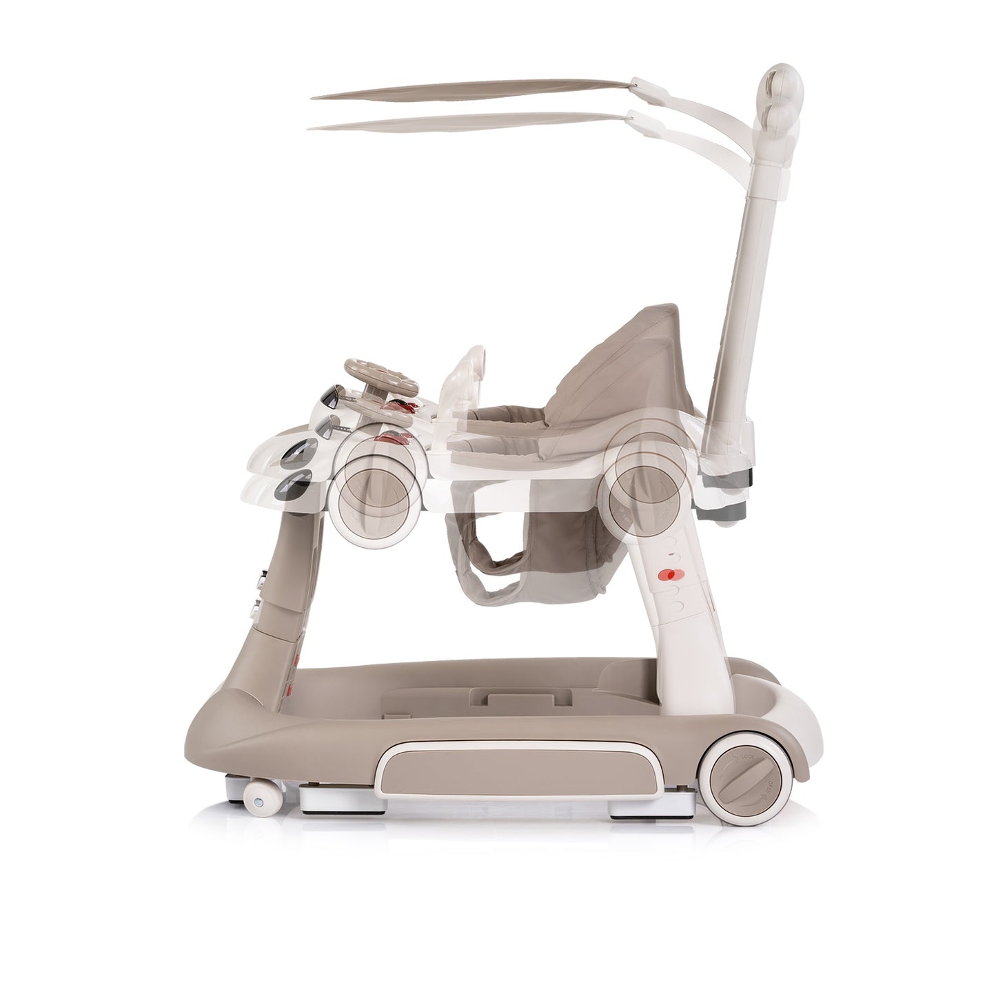 Chipolino Girello Happy Walker musicale 5 in 1 per bambini Beige