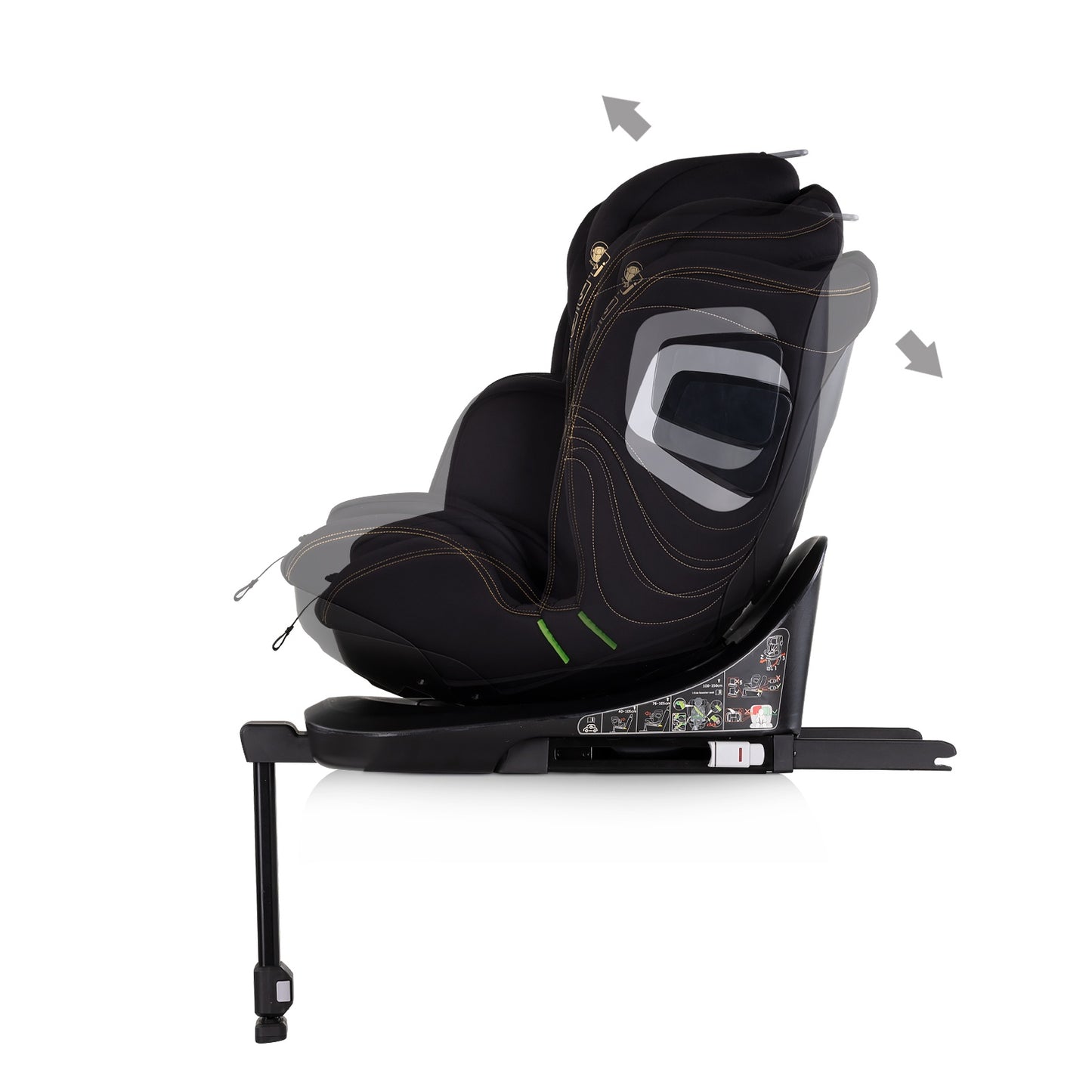 Seggiolino Auto Chipolino CLIMA AIR I-SIZE con ISOFIX e termoregolazione (40-150 cm) Nero