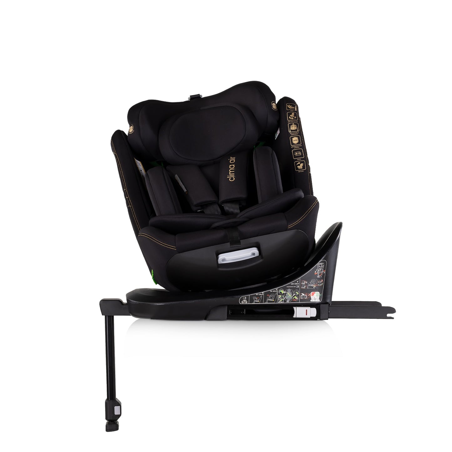 Seggiolino Auto Chipolino CLIMA AIR I-SIZE con ISOFIX e termoregolazione (40-150 cm) Nero