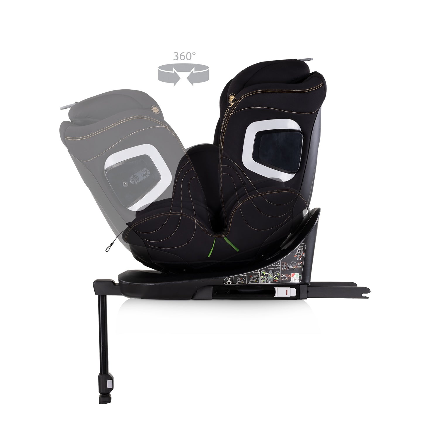 Seggiolino Auto Chipolino CLIMA AIR I-SIZE con ISOFIX e termoregolazione (40-150 cm) Nero