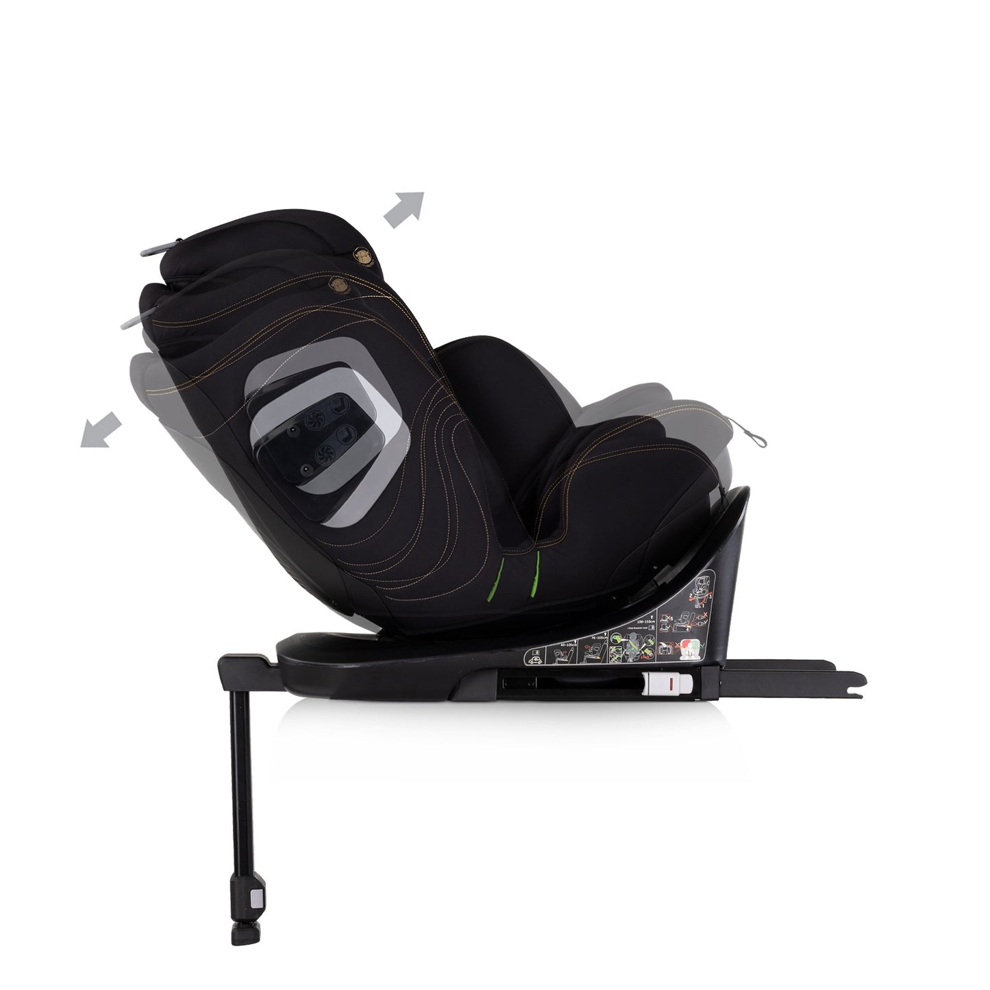 Seggiolino Auto Chipolino CLIMA AIR I-SIZE con ISOFIX e termoregolazione (40-150 cm) Nero