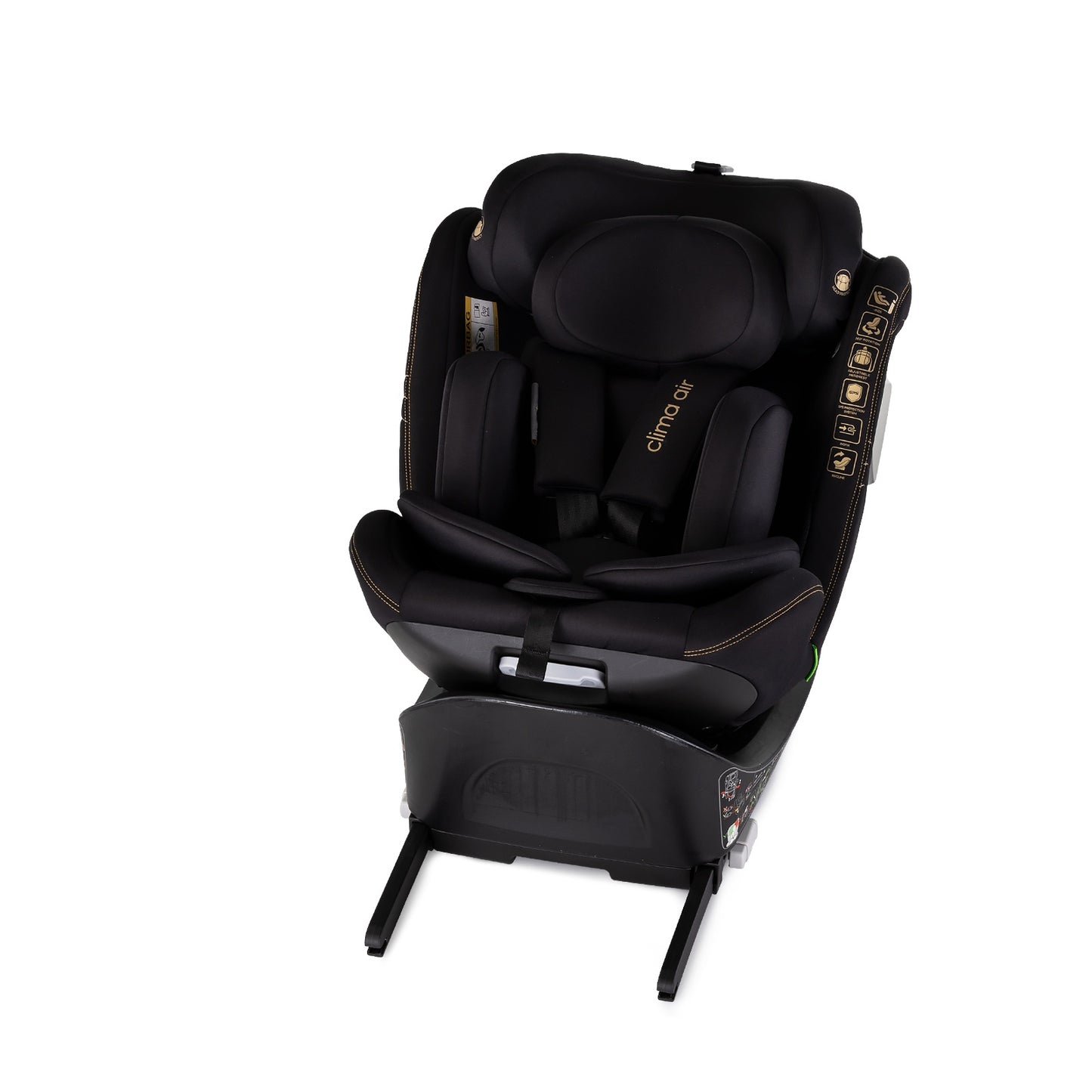 Seggiolino Auto Chipolino CLIMA AIR I-SIZE con ISOFIX e termoregolazione (40-150 cm) Nero