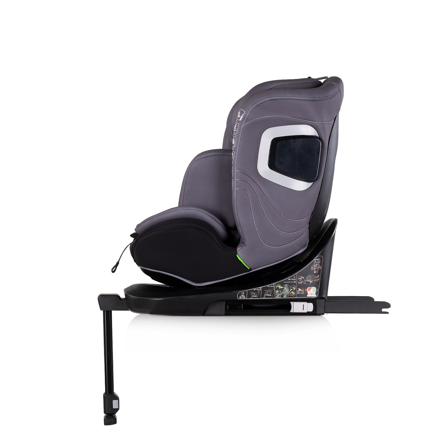 Seggiolino Auto Chipolino CLIMA AIR I-SIZE con ISOFIX e termoregolazione (40-150 cm) Grigio Scuro