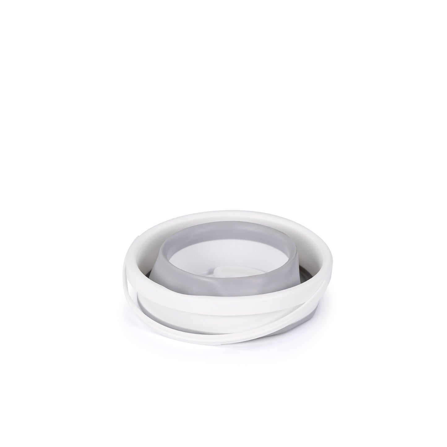 Chipolino Vasca da Bagno Pieghevole Bubble Spa con Termometro, Riduttore Morbido, Secchio e Bicchiere per il Risciacquo 3 in 1 Grigio