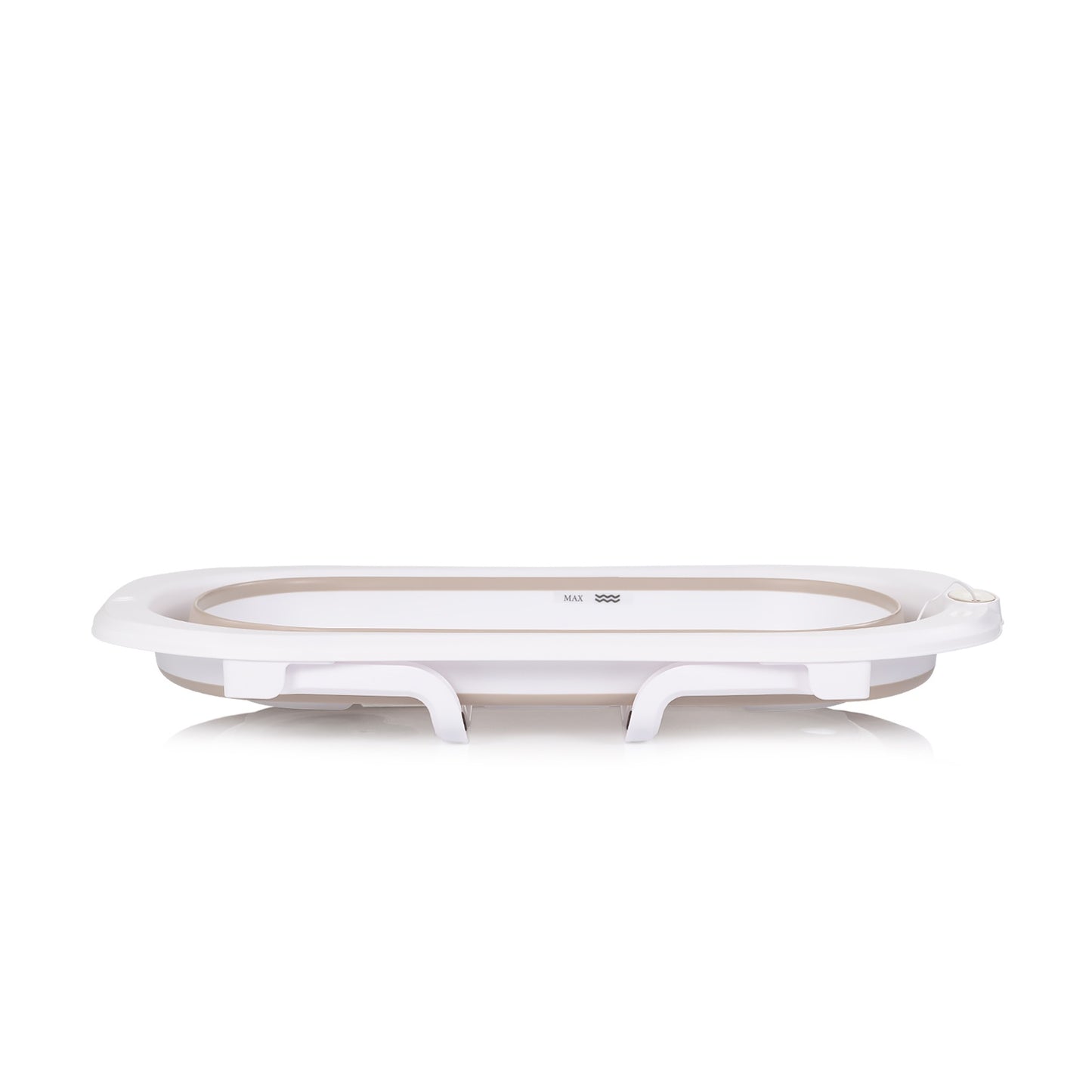 Chipolino Malibu Vasca da Bagno Pieghevole, Supporto, Riduttore Morbido e Termomemetro Temperatura Beige