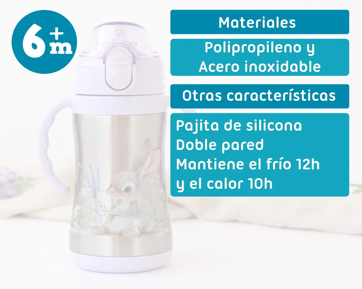 Borraccia Termica Kiokids con Cannuccia 280 ml