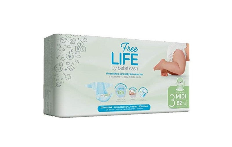 Freelife Pannolini Taglia 3 da 4 a 9 kg Conf. 52 pz