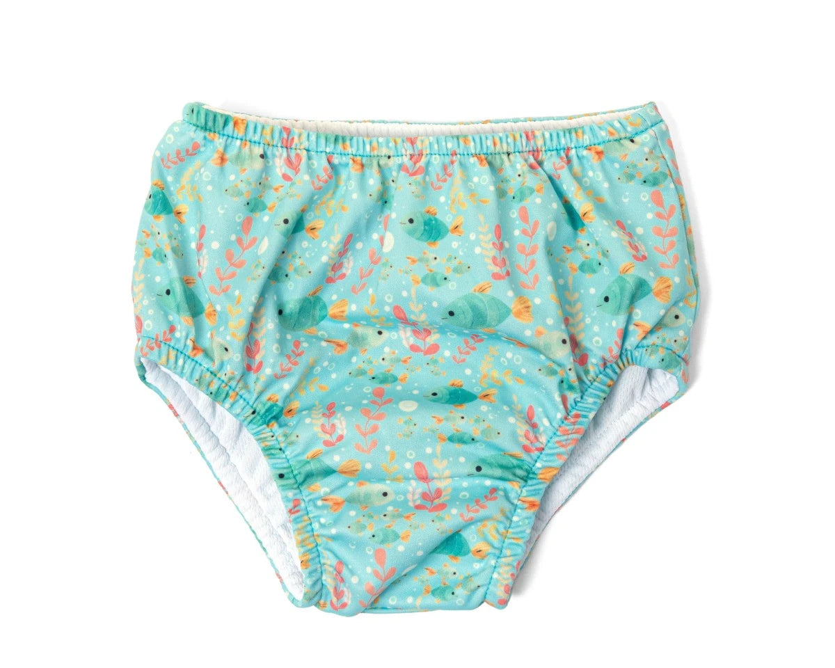 Kiokids Costume da bagno e pannolino con protezione upf50+ blu