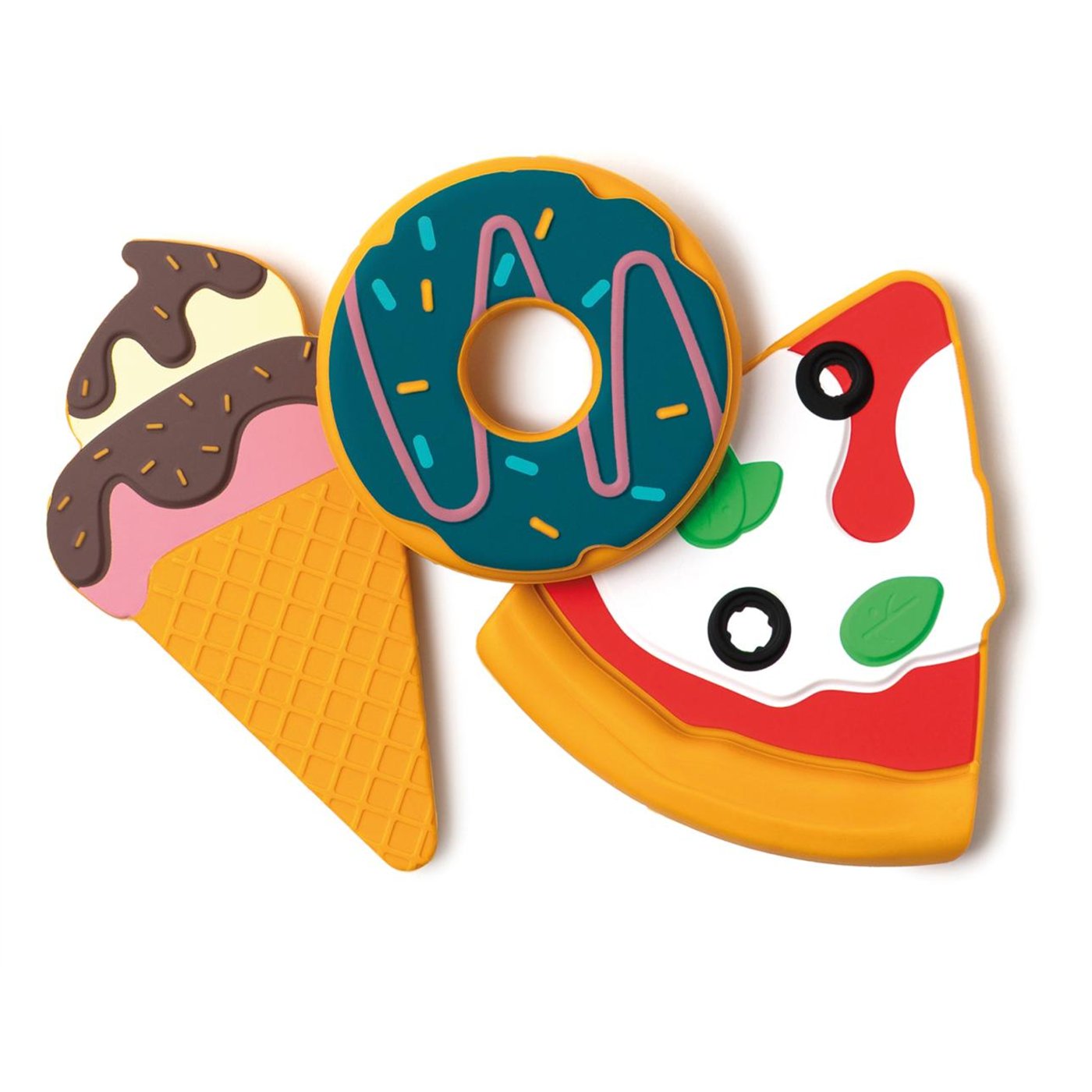 Muchmellow Massaggiagengive in Silicone set 3pz Gelato-Donut-Pizza