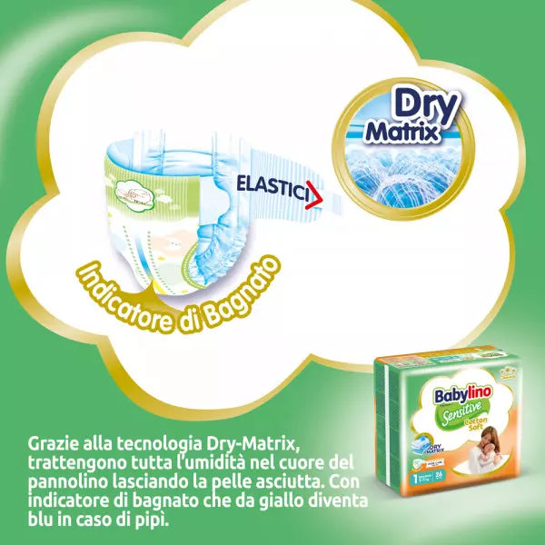 Babylino Sensitive Pannolini Taglia 1 Da 2 a 5 kg Conf. da 26pz