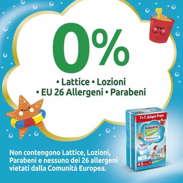 Babylino Pannolini Mare e Piscina Taglia 5-6 Da 14+kg Conf. 14PZ