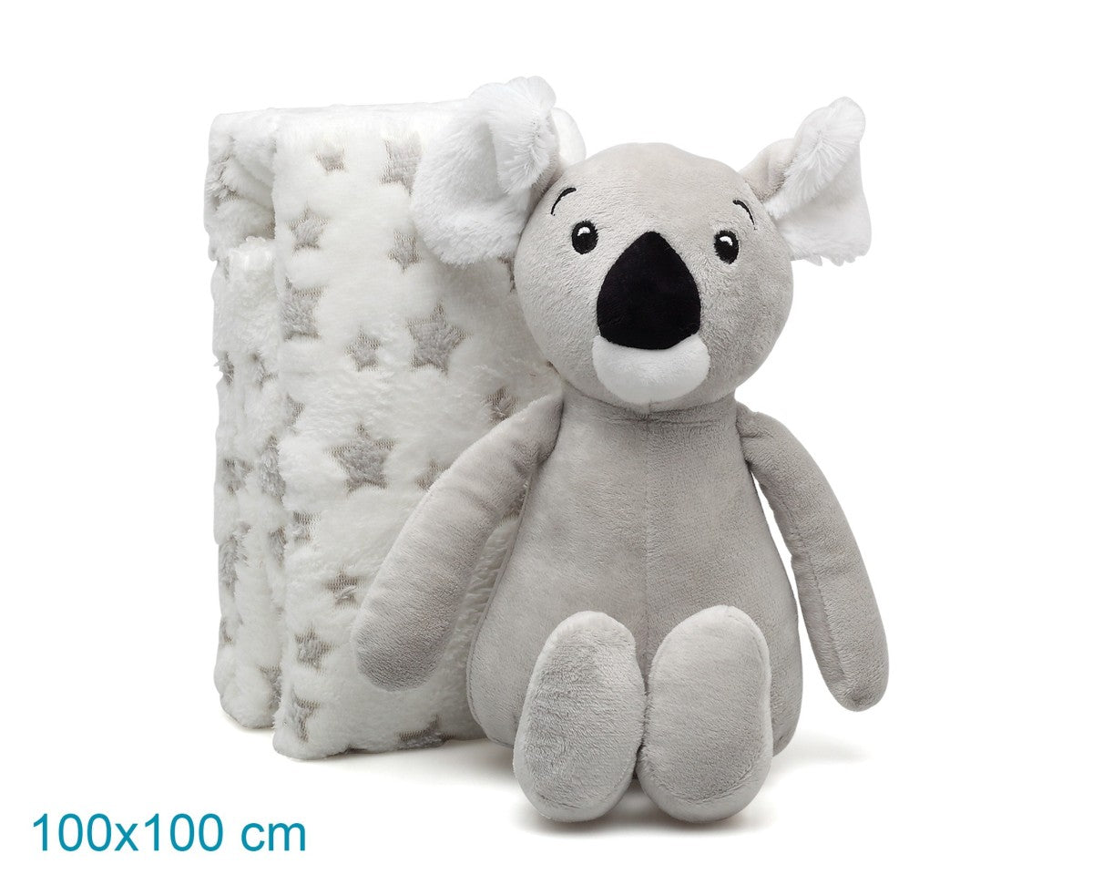 Copertina con Peluche Koala Kiokids 100x100