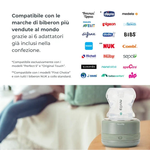 Nuvita Scaldabiberon Portatile Universale Warm70 - 70 Gradi