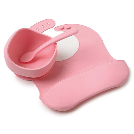 Muchmellow Set pappa 3 pezzi in silicone Rosa