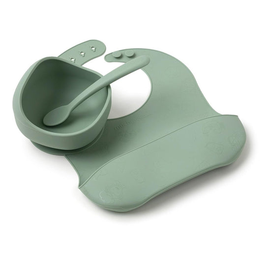 Muchmellow Set pappa 3 pezzi in silicone verde