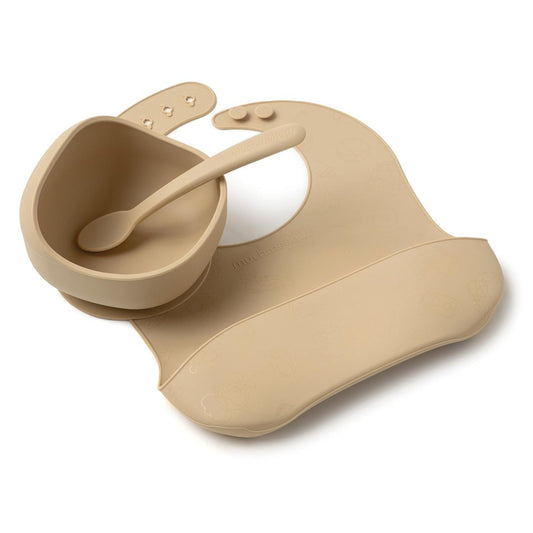 Muchmellow Set pappa 3 pezzi in silicone Beige