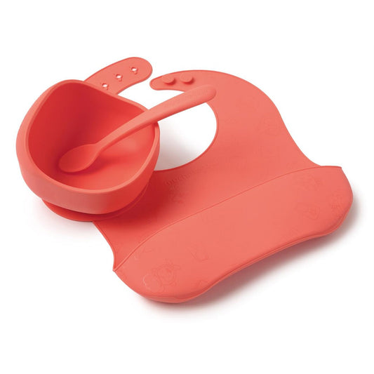 Muchmellow Set pappa 3 pezzi in silicone Arancione