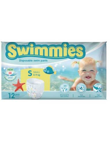 Swimmies Pannolino Pants Mare Taglia S (4-9kg ) 12 pezzi Taglia M (9-15kg ) 11 pezzi Taglia L (12-17kg) 10 pezzi