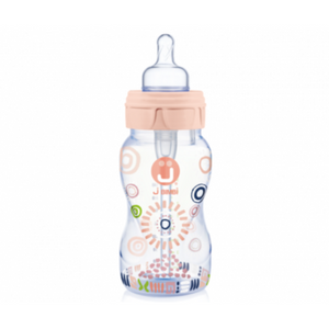 J Bimbi Biberon in Plastica Antiotite e Anticoliche 260 ml Rosa