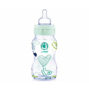 J Bimbi Biberon in Plastica Antiotite e Anticoliche 330 ml Verde Acqua