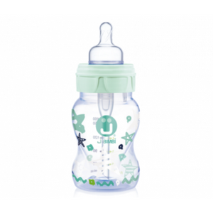 J Bimbi Biberon in Plastica Antiotite e Anticoliche 160 ml Verde Acqua
