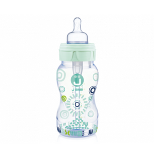 J Bimbi Biberon in Plastica Antiotite e Anticoliche 260 ml Verde Acqua
