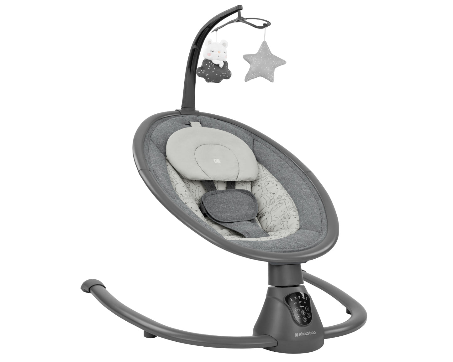 Altalena Elettrica Kikkaboo Twiddle Grigio