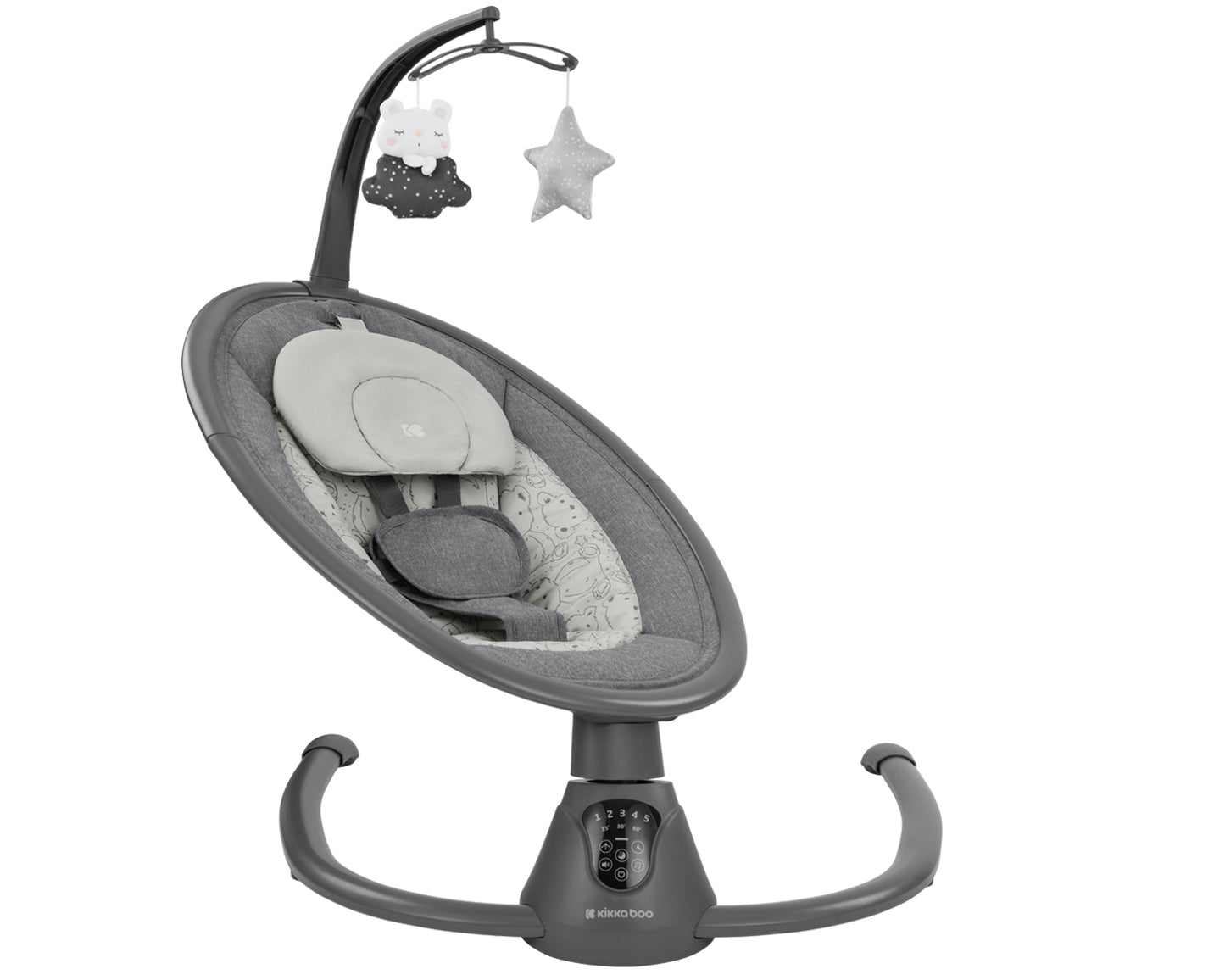 Altalena Elettrica Kikkaboo Twiddle Grigio